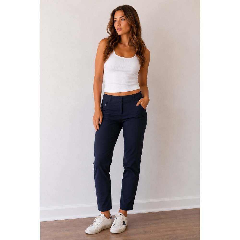 The Limited Exact Stretch Navy Blue Skinny Ankle Pants Womens 4 Regular‎ D121